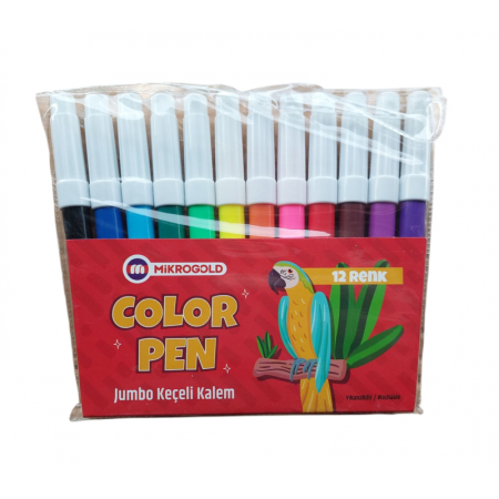 Mikrogold Jumbo Keçeli Kalem 12 Renk